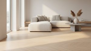 Sàn gỗ cao cấp trong không gian sống hiện đại, cảm giác an tâm