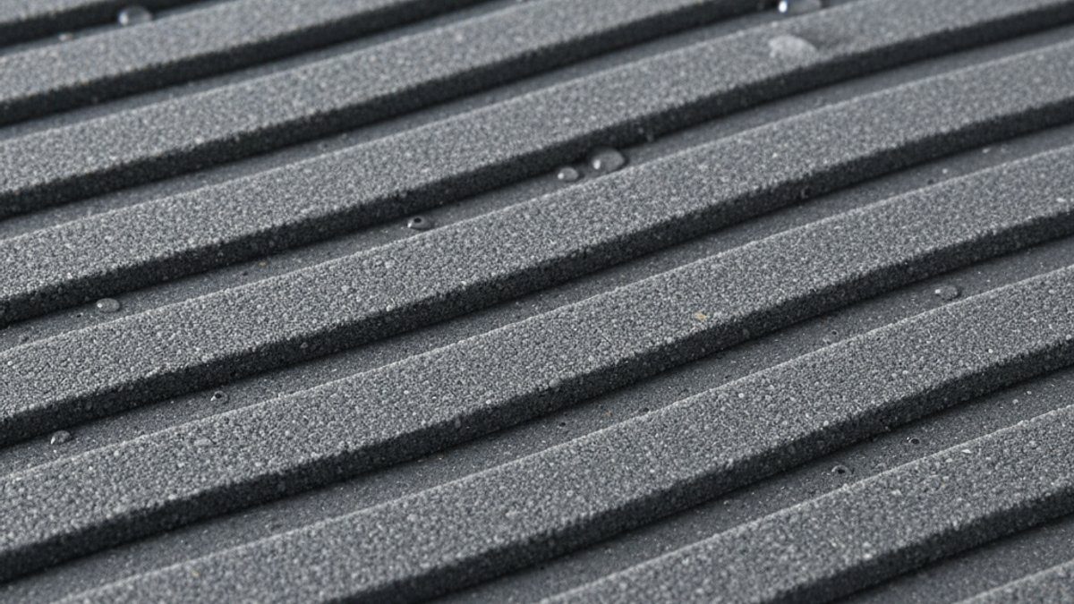 Cận cảnh bề mặt sàn gỗ công nghiệp chống trơn trượt