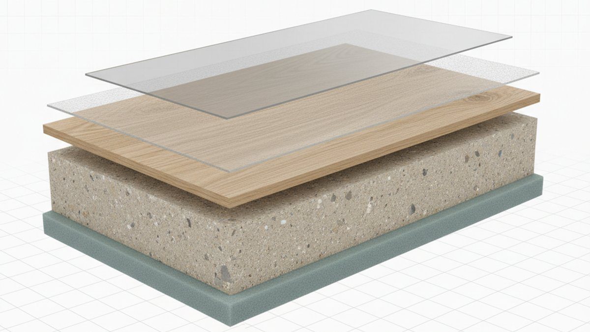 Sơ đồ cấu tạo sàn nhựa SPC