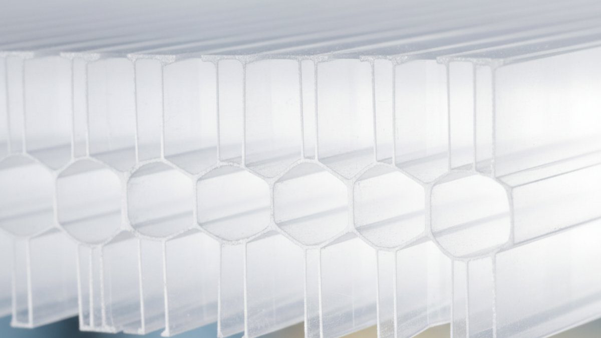 Cấu tạo tấm polycarbonate rỗng ruột cách nhiệt