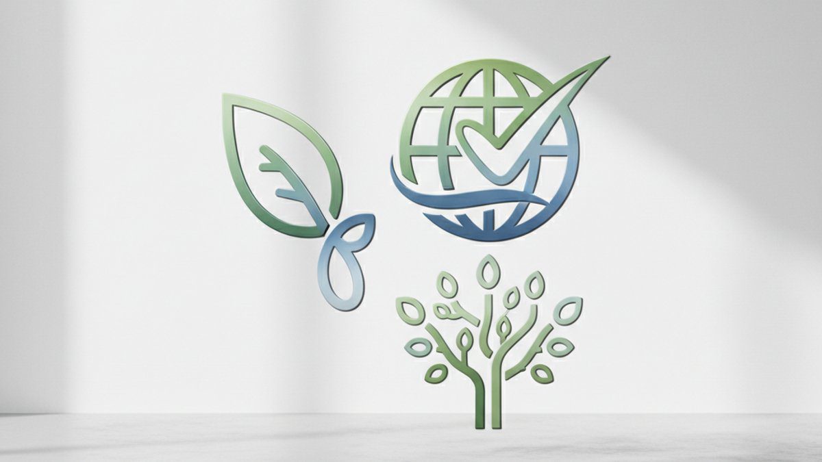 Biểu tượng chứng nhận xanh cho sản phẩm bền vững