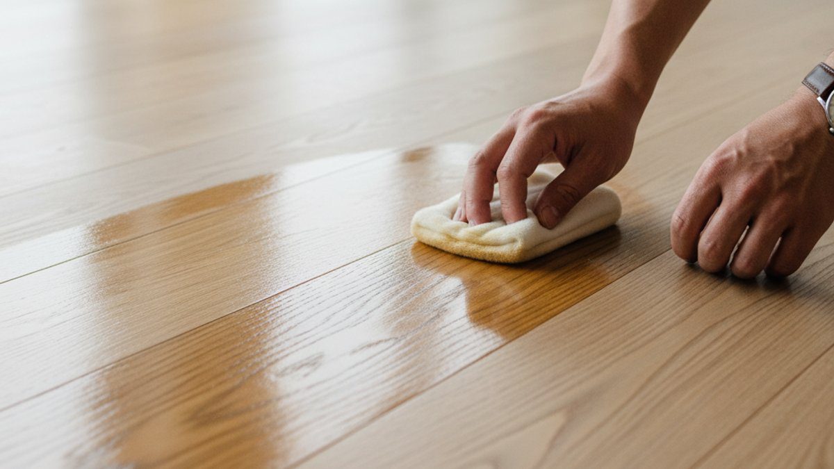 Đánh bóng sàn gỗ tự nhiên bằng tay, phục hồi độ bóng