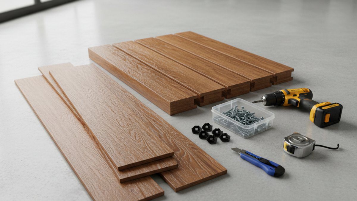 Dụng cụ và vật liệu thi công sàn gỗ nhựa WPC