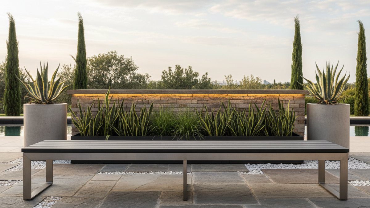 Ghế băng gỗ nhựa WPC tạo không gian thư giãn