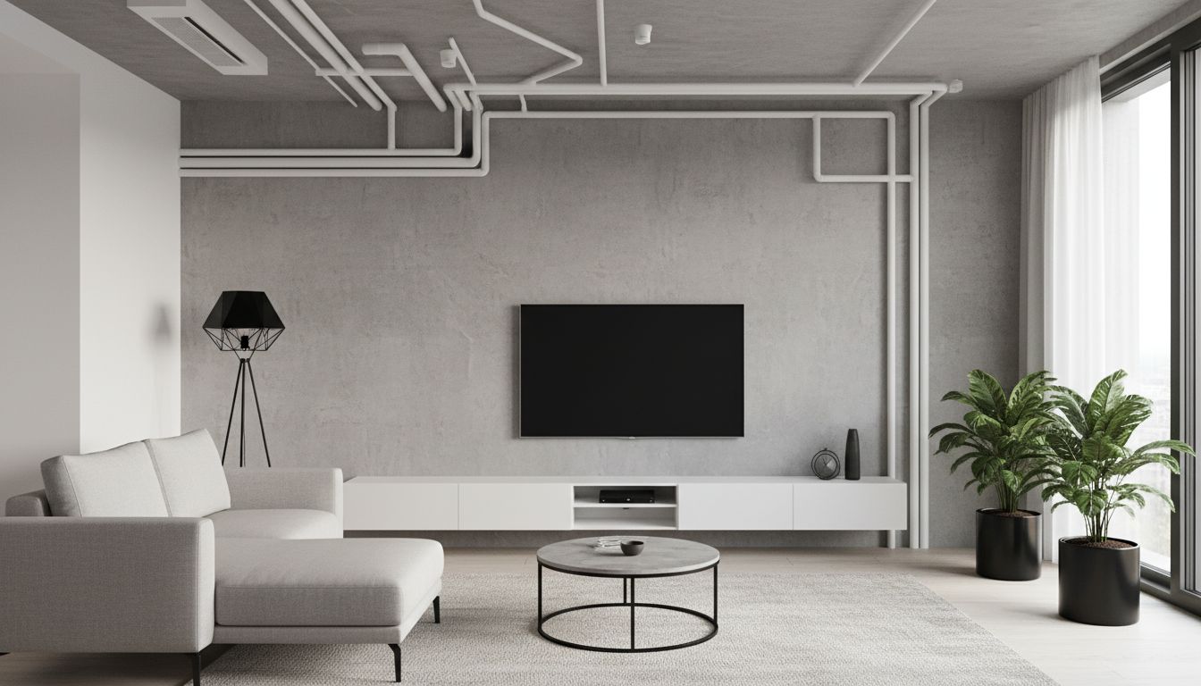 Giải Pháp Che Đường Ống Điều Hòa: Biến Khuyết Điểm Thành Điểm Nhấn Thẩm Mỹ Với Tấm Ốp PVC - Minh họa 1