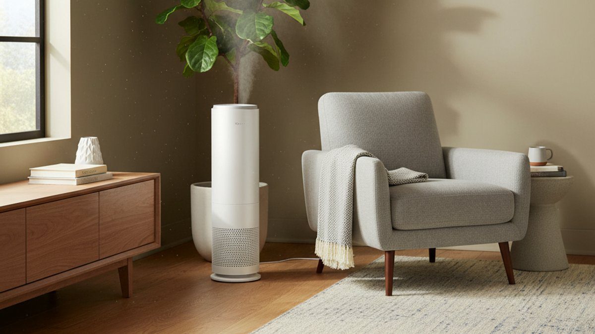 Máy hút ẩm trong phòng có sàn gỗ tự nhiên