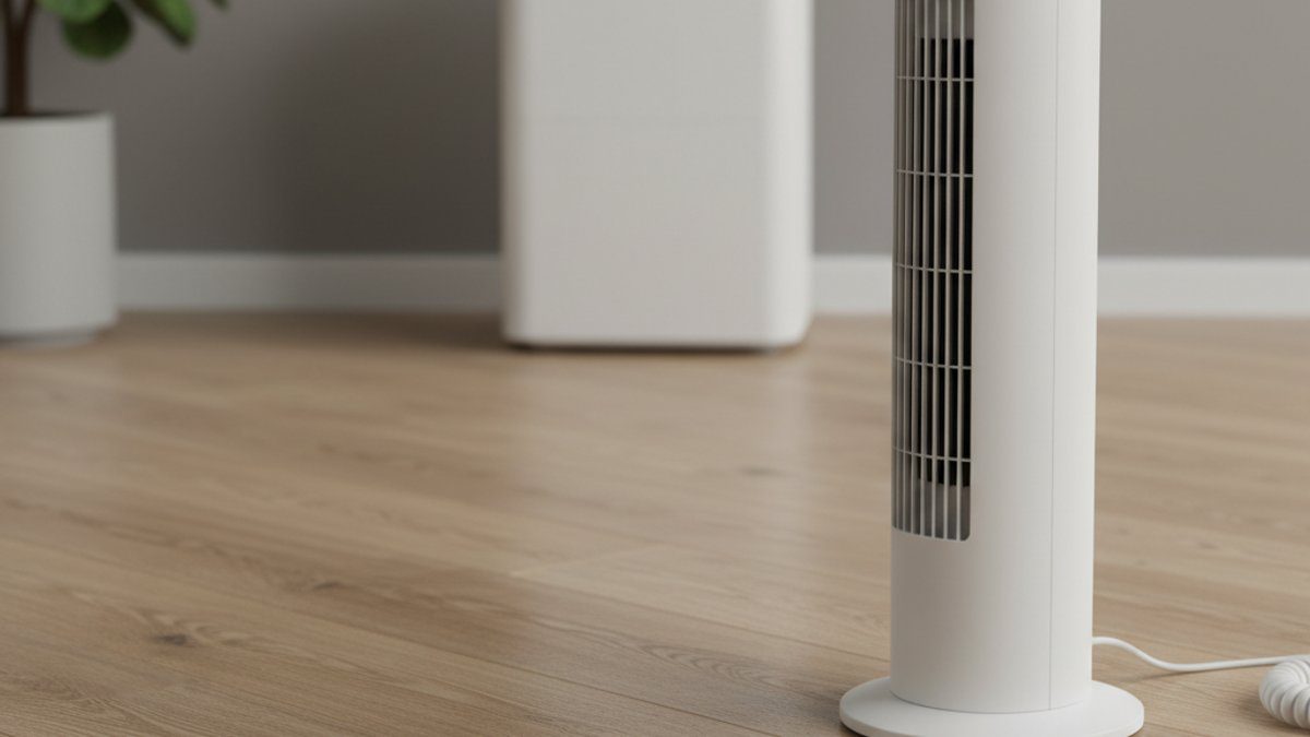 Sử dụng quạt và máy hút ẩm để làm khô sàn gỗ công nghiệp bị ẩm nhẹ