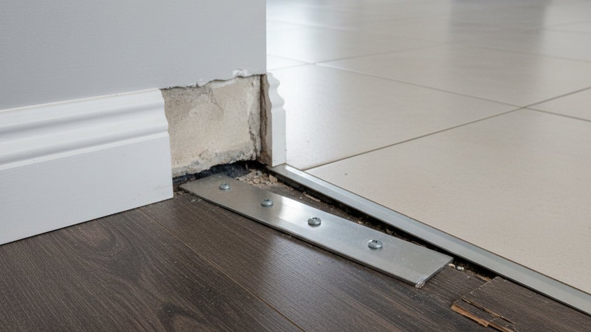 Lỗi thi công len tường, nẹp sàn, khe hở