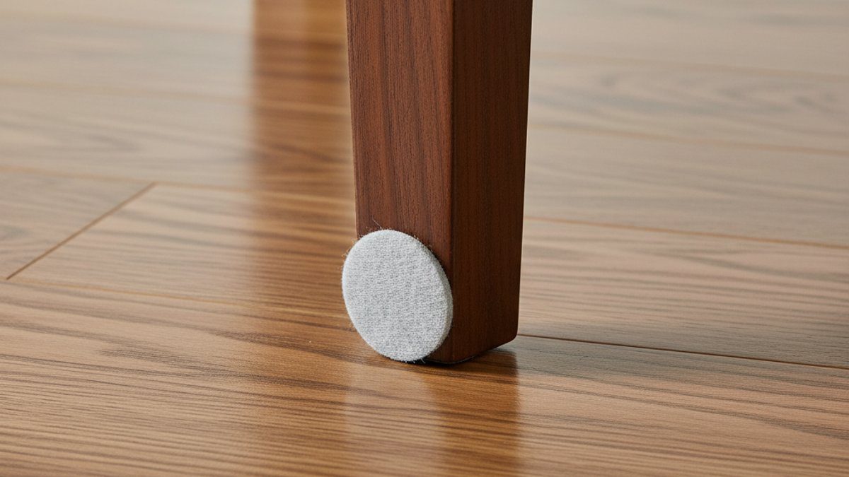 Chân ghế có miếng lót bảo vệ sàn gỗ