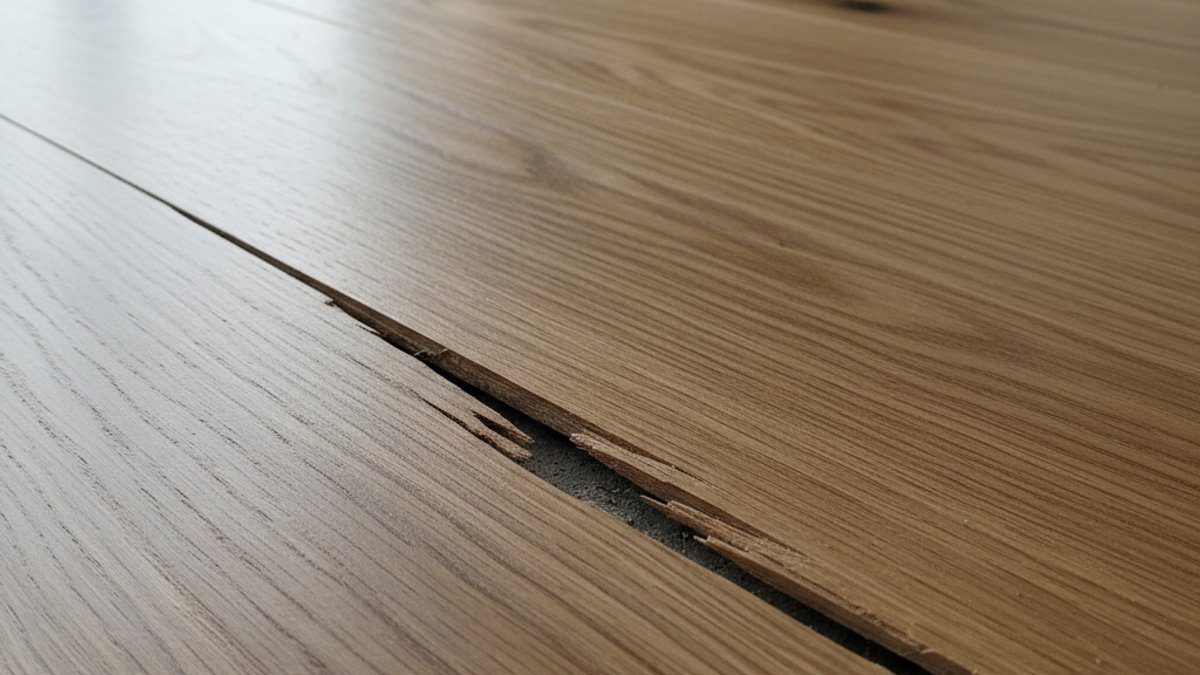 Sàn gỗ có khe hở do lắp đặt sai kỹ thuật