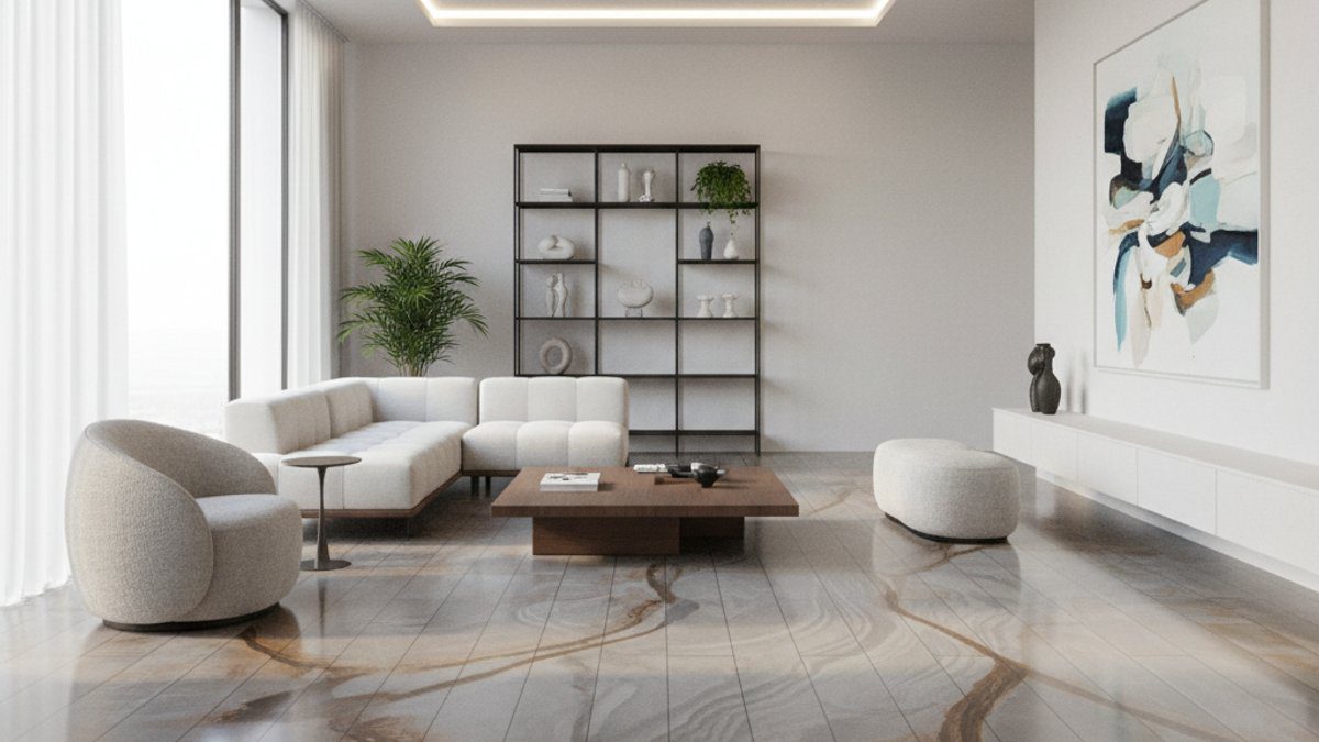 Sàn gỗ xi măng hiệu ứng độc đáo trong nội thất