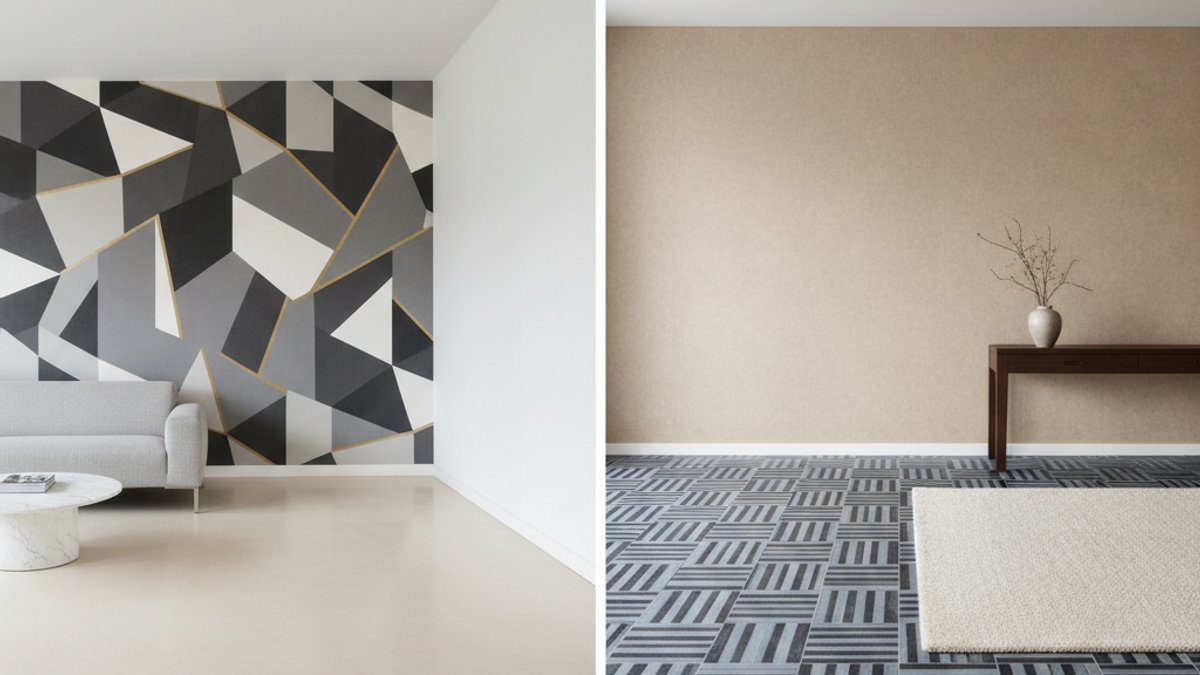 Phối họa tiết sàn và tường, lớn nhỏ, trơn