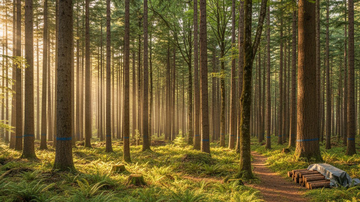 Khu rừng xanh tươi được quản lý bền vững