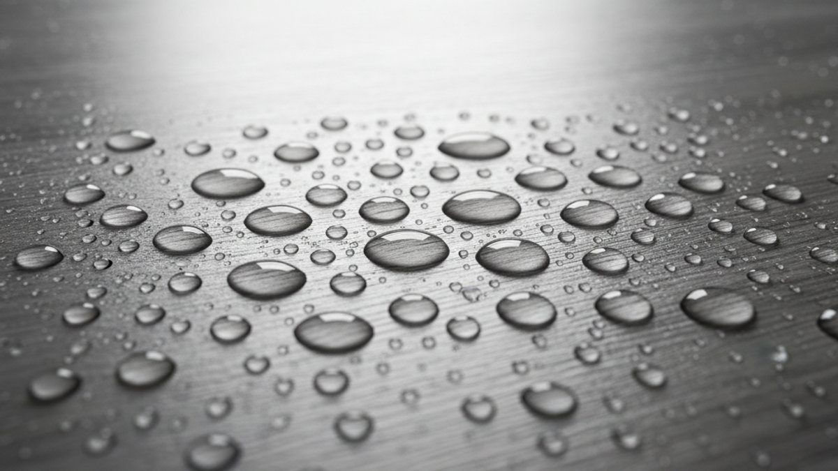 Giọt nước trên bề mặt sàn chống thấm