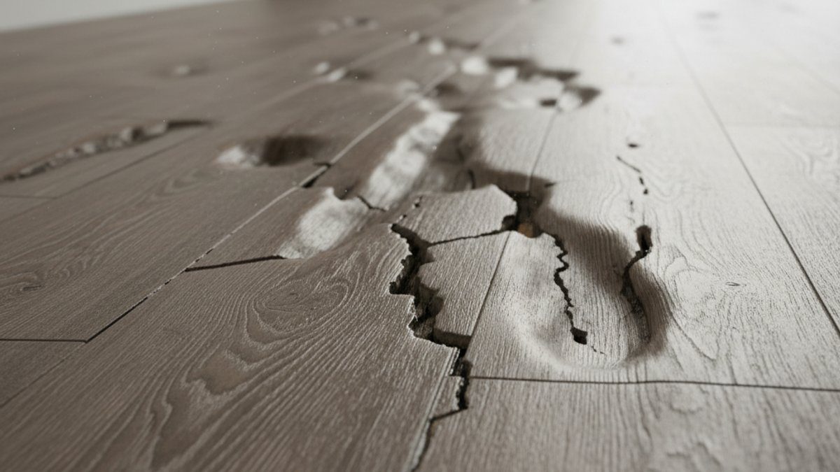 Sàn gỗ công nghiệp bị cong vênh, phồng rộp do nước