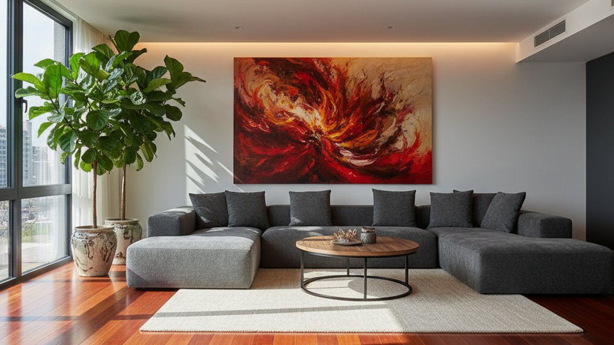 Sàn gỗ tông ấm, vân gỗ rõ nét cho cung Lửa