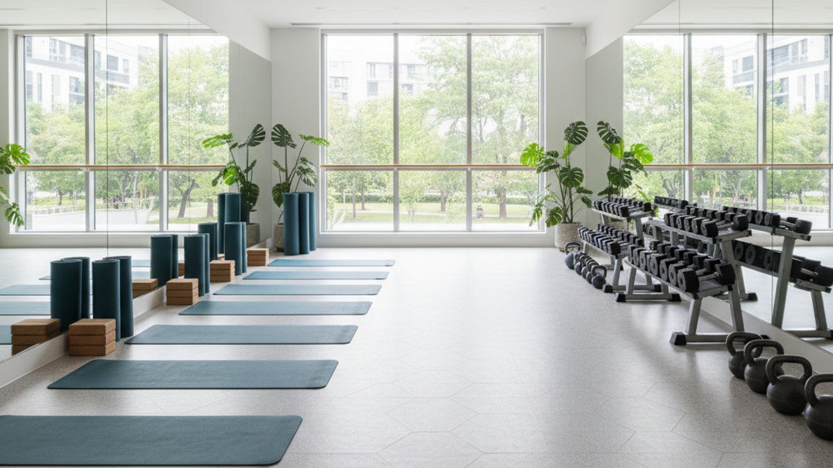 Sàn nhựa SPC trong phòng gym