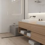 Phòng tắm hiện đại lát sàn nhựa SPC chống nước