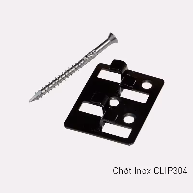 Chốt Kết Nối Inox Sàn Gỗ Ngoài Trời Clip304 Chốt Kết Nối Inox Sàn Gỗ Ngoài Trời Clip304