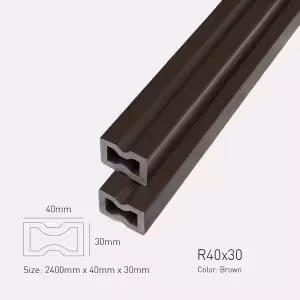 Thanh Đà Gỗ Nhựa Awood R40x30-Coffee