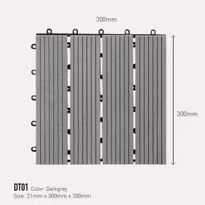Vỉ Gỗ Nhựa Ngoài Trời DT01-Darkgrey