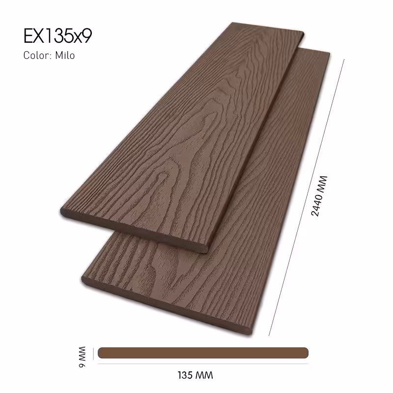 Gỗ Nhựa Ngoài Trời Exwood 3D EX135 Milo Gỗ Nhựa Ngoài Trời Exwood 3D EX135 Milo