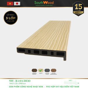 Gỗ nhựa ngoài trời South Wood SW-3L1445H30-MAPLE