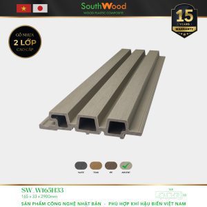 Gỗ nhựa ngoài trời South Wood SW-W165H33-Argent