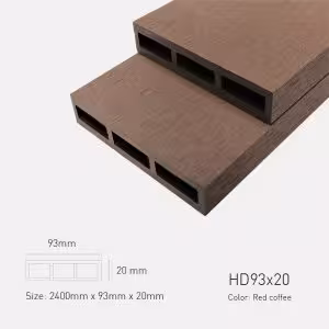 Lam Gỗ Nhựa Ngoài Trời TPWood HD93x20-Red Cofffee