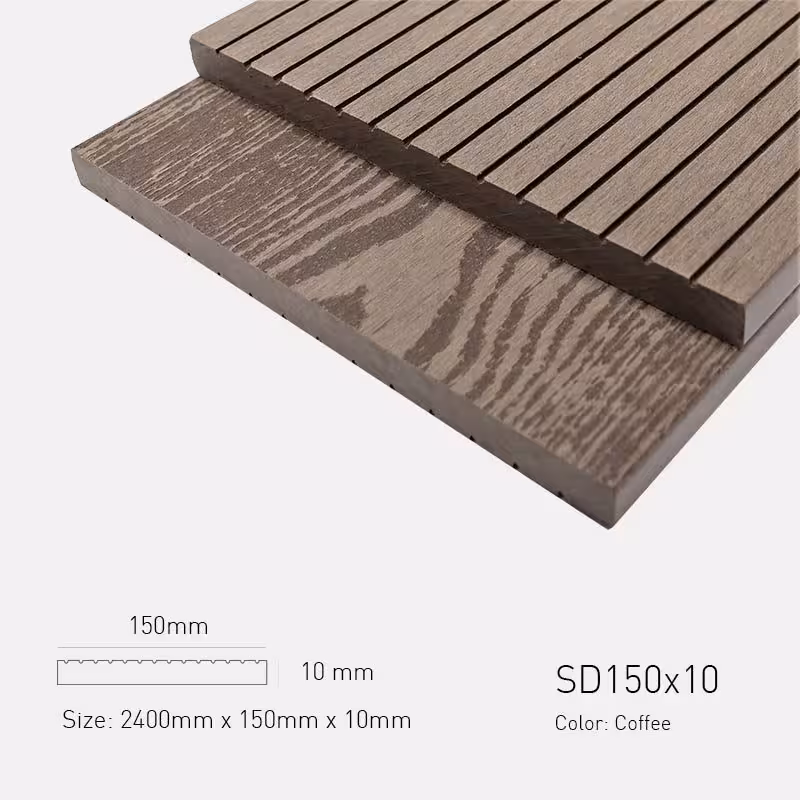 Gỗ Nhựa Ngoài Trời TPWood SD150x10-Coffee Gỗ Nhựa Ngoài Trời TPWood SD150x10-Coffee