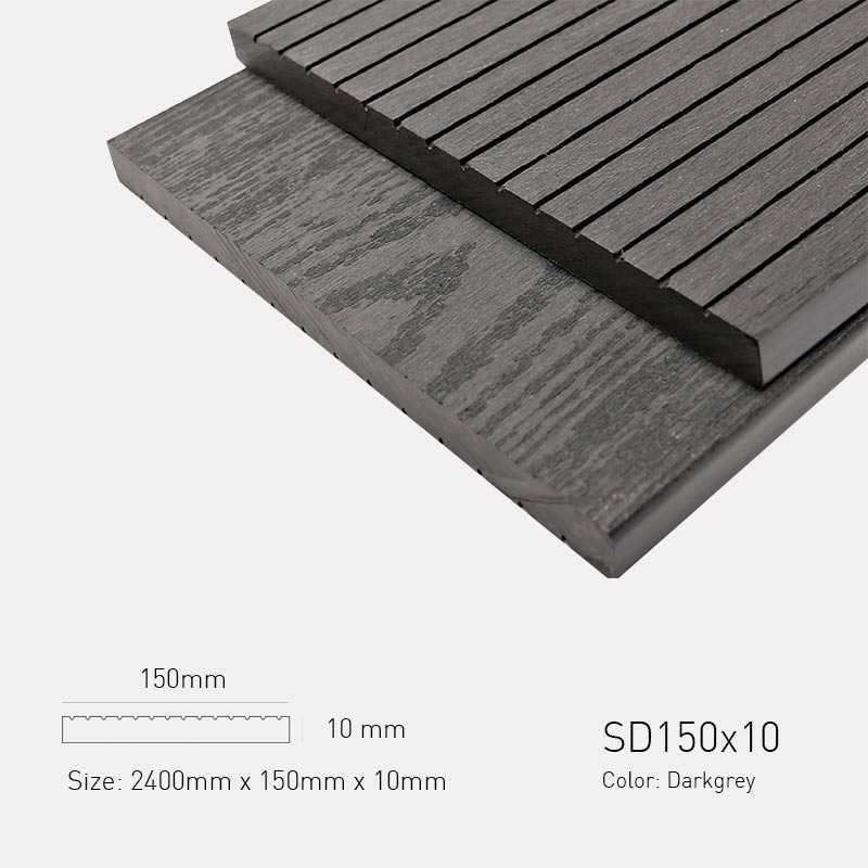 Gỗ Nhựa Ngoài Trời TPWood SD150x10-Darkgrey Gỗ Nhựa Ngoài Trời TPWood SD150x10-Darkgrey