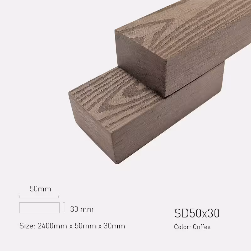 Lam Gỗ Nhựa Ngoài Trời TPWood SD50x30-Coffee Lam Gỗ Nhựa Ngoài Trời TPWood SD50x30-Coffee