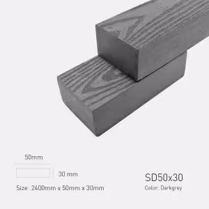 Lam Gỗ Nhựa Ngoài Trời TPWood SD50x30-Darkgrey