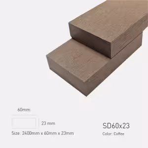 Lam Gỗ Nhựa Ngoài Trời TPWood SD60x23-Coffee