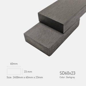 Lam Gỗ Nhựa Ngoài Trời TPWood SD60x23-Darkgrey