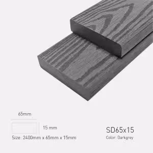 Lam Gỗ Nhựa Ngoài Trời TPWood SD65x15-Darkgrey