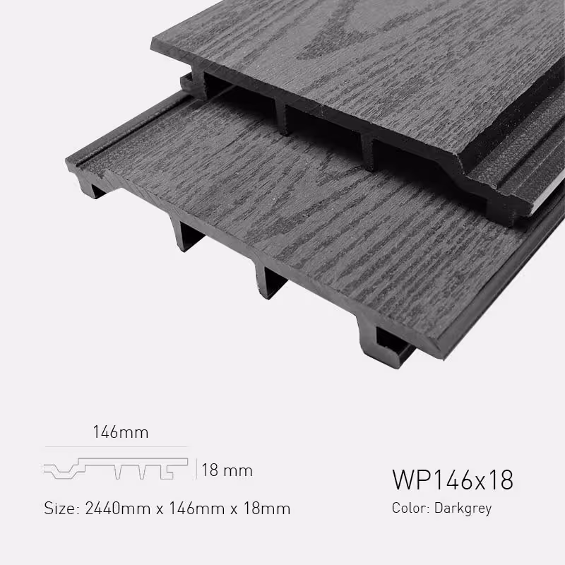 Gỗ Nhựa Ngoài Trời TPWood WP146x18-Darkgrey Gỗ Nhựa Ngoài Trời TPWood WP146x18-Darkgrey