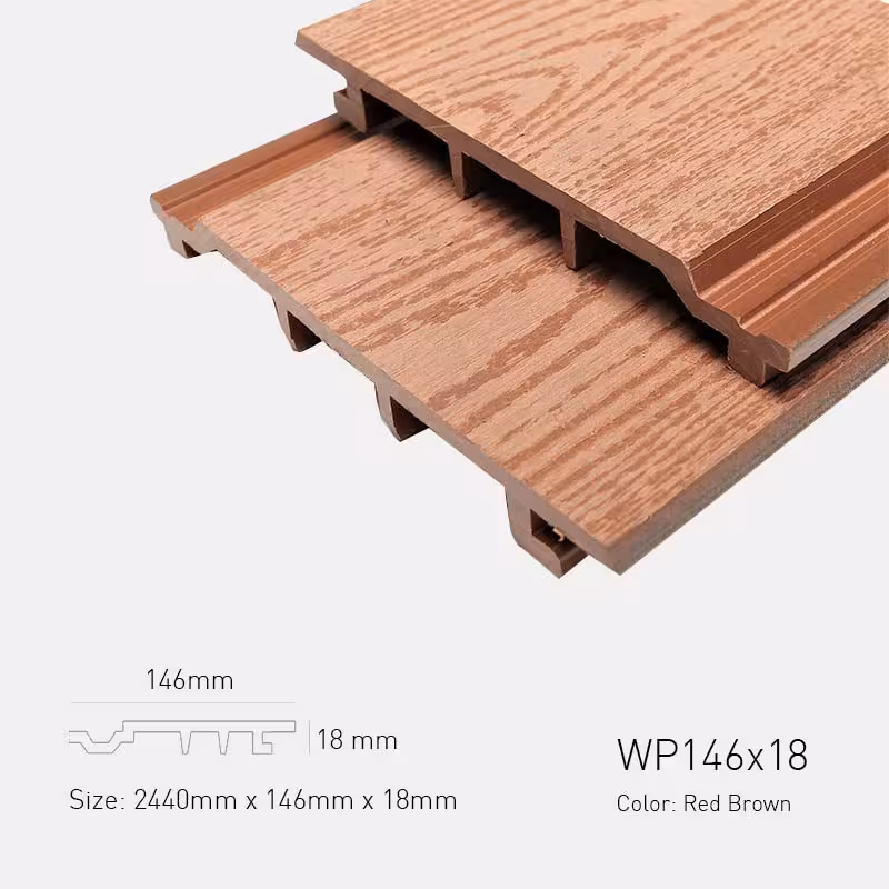 Gỗ Nhựa Ngoài Trời TPWood WP146x18-Red Brown Gỗ Nhựa Ngoài Trời TPWood WP146x18-Red Brown