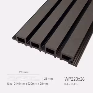 Lam Sóng Gỗ Nhựa Ngoài Trời TPWood WP220x28-Coffee