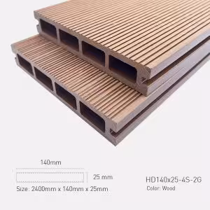 Sàn Gỗ Ngoài Trời TPWood HD140x25-4S-2G-Wood