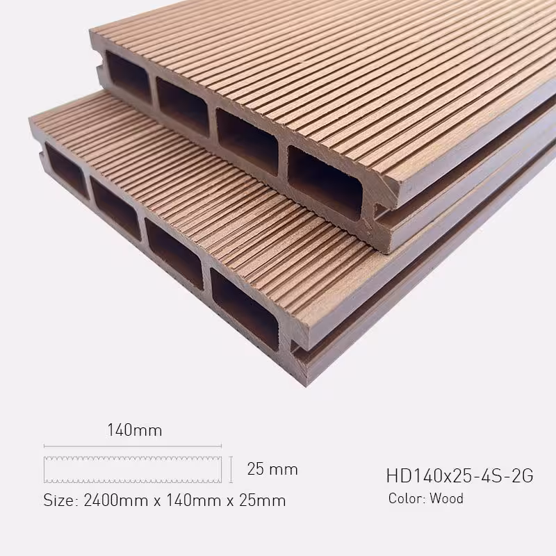 Sàn Gỗ Ngoài Trời TPWood HD140x25-4S-2G-Wood Sàn Gỗ Ngoài Trời TPWood HD140x25-4S-2G-Wood