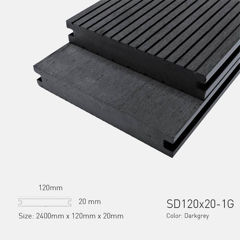 Sàn Gỗ Ngoài Trời TPWood SD120x20-1G-Darkgrey Sàn Gỗ Ngoài Trời TPWood SD120x20-1G-Darkgrey