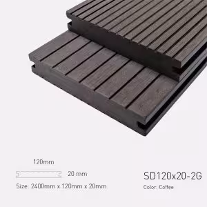 Sàn Gỗ Ngoài Trời TPWood SD120x20-2G-Coffee