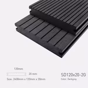 Sàn Gỗ Ngoài Trời TPWood SD120x20-2G-Darkgrey