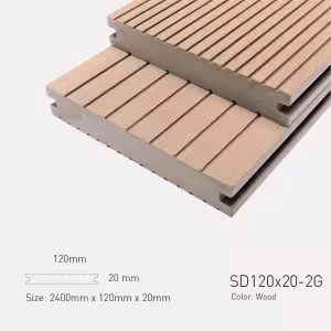 Sàn Gỗ Ngoài Trời TPWood SD120x20-2G-Wood