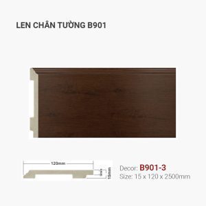 Len Chân Tường Nhựa Cao 120mm B901-3