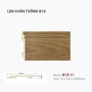 Len Chân Tường Nhựa Cao 150mm B15-11
