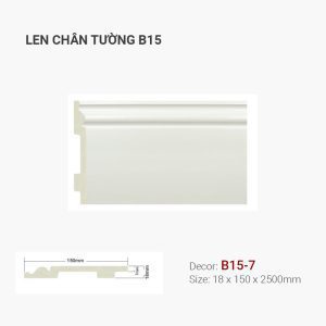 Len Chân Tường Nhựa Cao 150mm B15-7