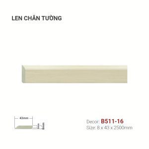 Len Chân Tường Nhựa Cao 43mm B511-16