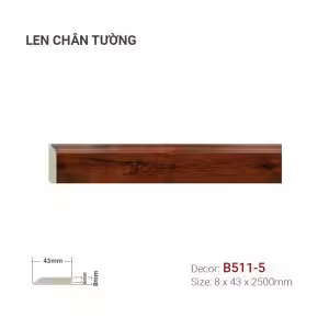 Len Chân Tường Nhựa Cao 43mm B511-5